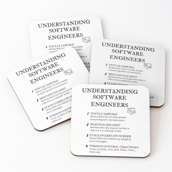 Item preview, UNDERSTANDING SOFTWARE ENGINEERS – Hilarious Job Definitions for Coders & Techies designed and sold by PsyFlow35.