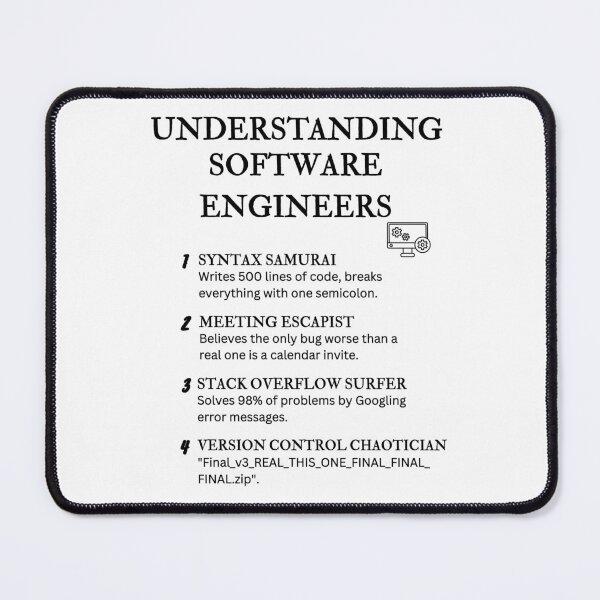 Item preview, UNDERSTANDING SOFTWARE ENGINEERS – Hilarious Job Definitions for Coders & Techies designed and sold by PsyFlow35.