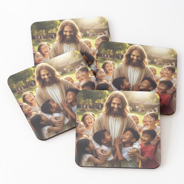 Item preview, Jesus with the Children, Religious Art designed and sold by JesusClub.