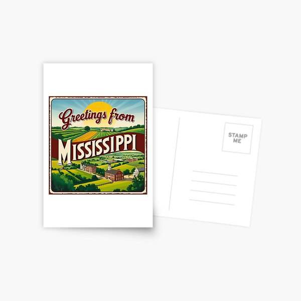 Item preview, Greetings from Mississippi designed and sold by Rue Market.