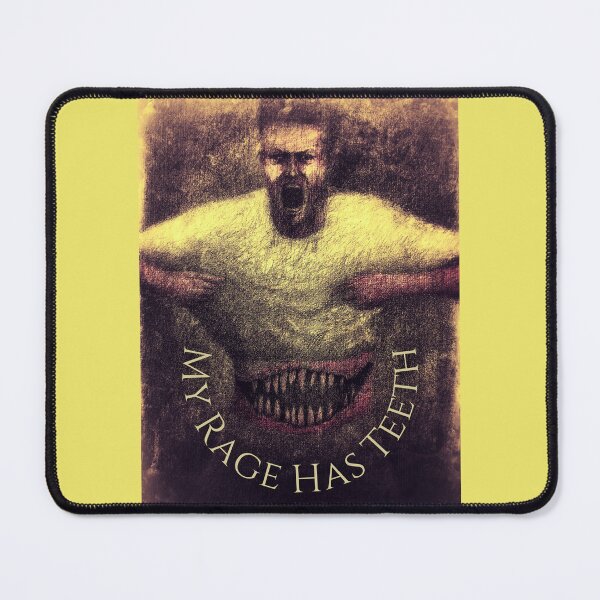 Item preview, My Rage Has Teeth – Aggressive Surreal Torso Mouth Design designed and sold by Anomaly Effect.