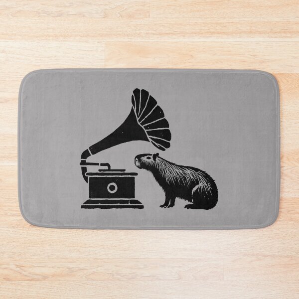 Item preview, Vintage Capybara & Gramophone Art: Retro Animal Illustration for Mid-Century Decor designed and sold by H Jonas.