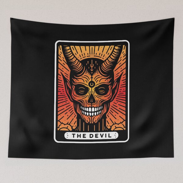 Item preview, The Devil Tarot Card designed and sold by ArtFactoryAI.