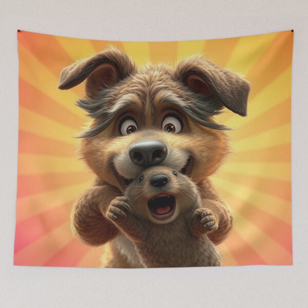 Item preview, Dog and Groundhog Funny Face designed and sold by Simplybe1.