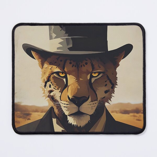 Item preview, Dapper Cheetah – Minimalist Desert Elegance designed and sold by Dino-Lune.