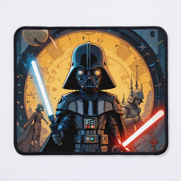 Item preview, Red Blue Star Wars Cartoon Art Galactic Scenes designed and sold by ART ATTACK ZONE.