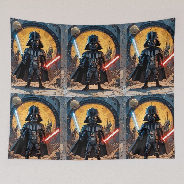 Item preview, Red Blue Star Wars Cartoon Art Galactic Scenes designed and sold by ART ATTACK ZONE.