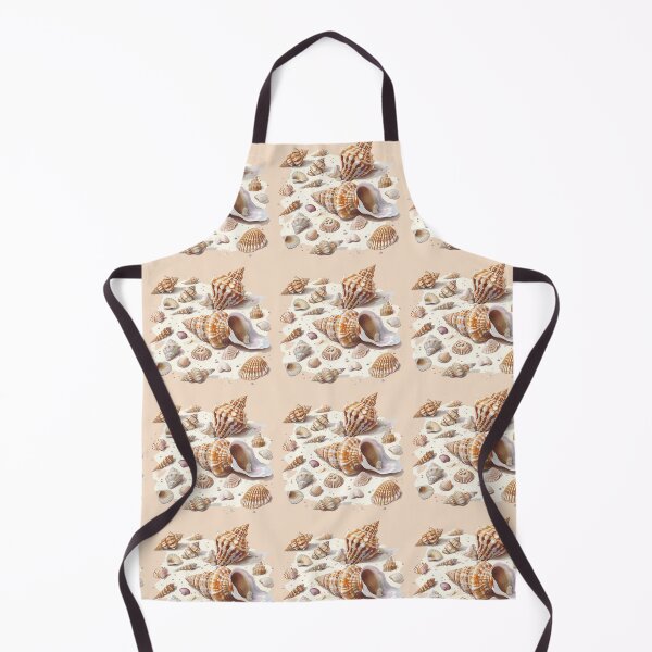 Item preview, Shells on the beach in natural color designed and sold by seahorse crossing.