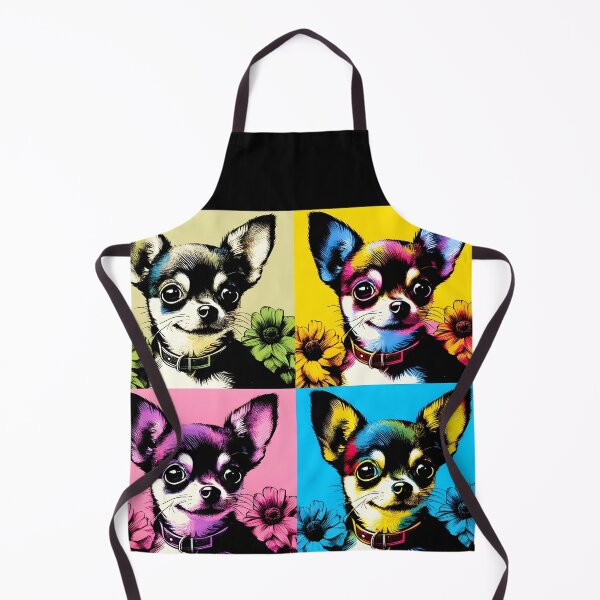 Item preview, Four chihuahuas colorful floral quartett designed and sold by EmeraldeaArt.