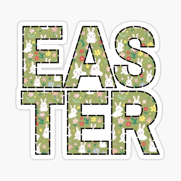 Item preview, Easter Cute Bunnies with Flowers designed and sold by ArtDesignTp.