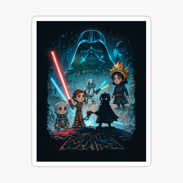 Artikel-Vorschau von Star Wars Cartoon Art Epische Szenen für Kinder, designt und verkauft von ART ATTACK ZONE.