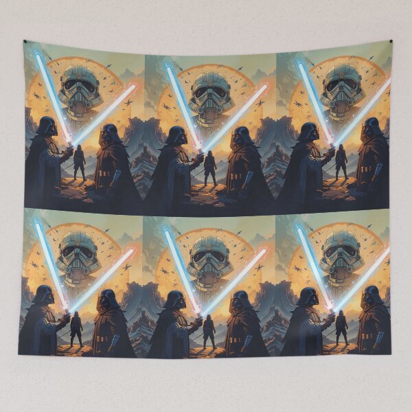 Item preview, Fight Star Wars Cartoon Art Epic Battle Scenes designed and sold by ART ATTACK ZONE.