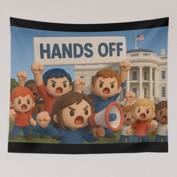 Item preview, "Hands Off - White House Protest" - Activism designed and sold by MySheetMusicArt.