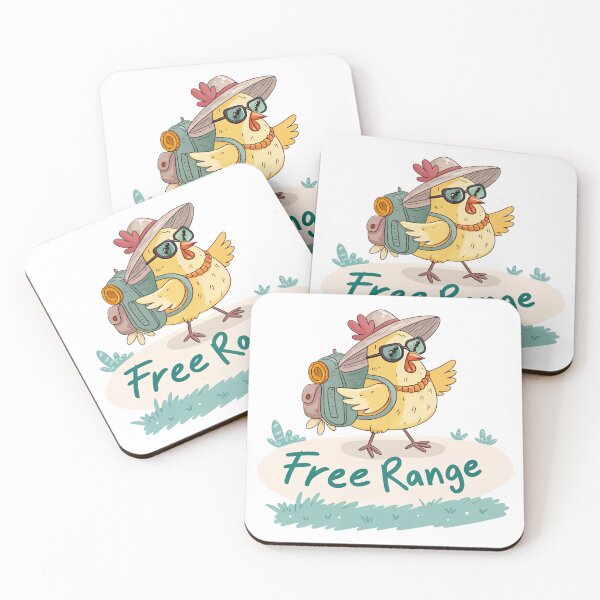 Item preview, The Free Range Traveler Chicken – Cartoon Chicken – Fun Adventure Design designed and sold by asliberry.
