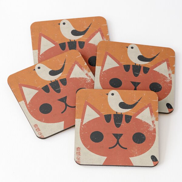 Item preview, Odd Pair: Cat & Bird Friendship Art designed and sold by IAPICTURE.