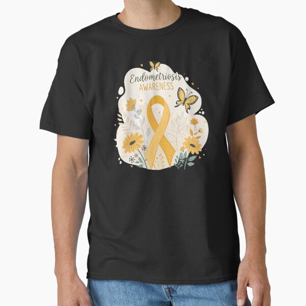 Item preview, Endometriosis Awareness Floral Yellow Ribbon #2 designed and sold by SoftStyleStudio.