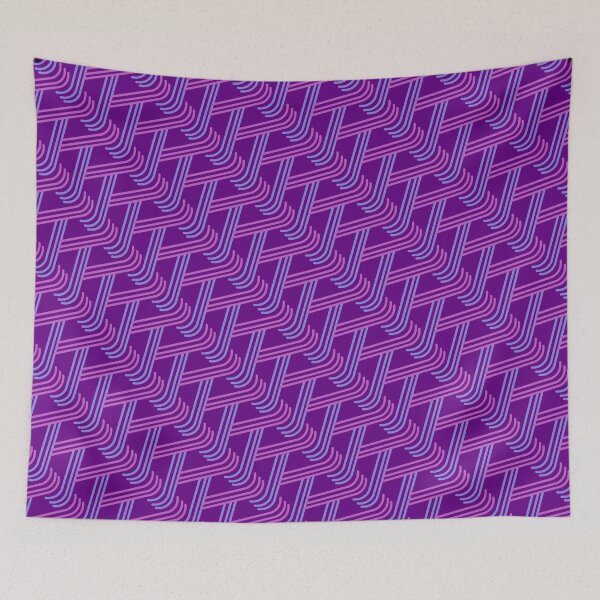 Item preview, Hinge Colorful Waves Tricolor Pattern Purple designed and sold by EvergreenMotifs.