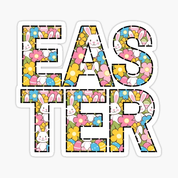 Item preview, Easter Bunnies and Colorful Eggs designed and sold by ArtDesignTp.