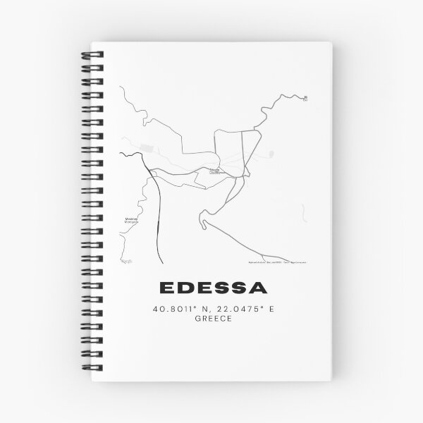 Item preview, Minimalist Black & White Edessa, Greece City Map designed and sold by RM-Journey.