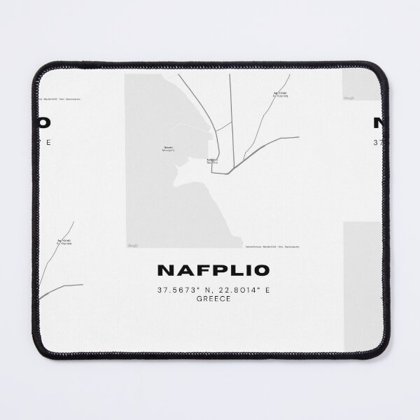 Item preview, Minimalist Black & White Nafplio, Greece City Map designed and sold by RM-Journey.