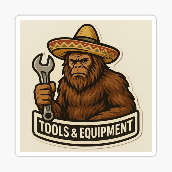 Item preview, Bigfoot holding a wrench designed and sold by EL-Squatcho.