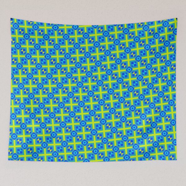 Item preview, Colorful Egyptian Square Block Infinite Pattern Endless Geometry designed and sold by EvergreenMotifs.