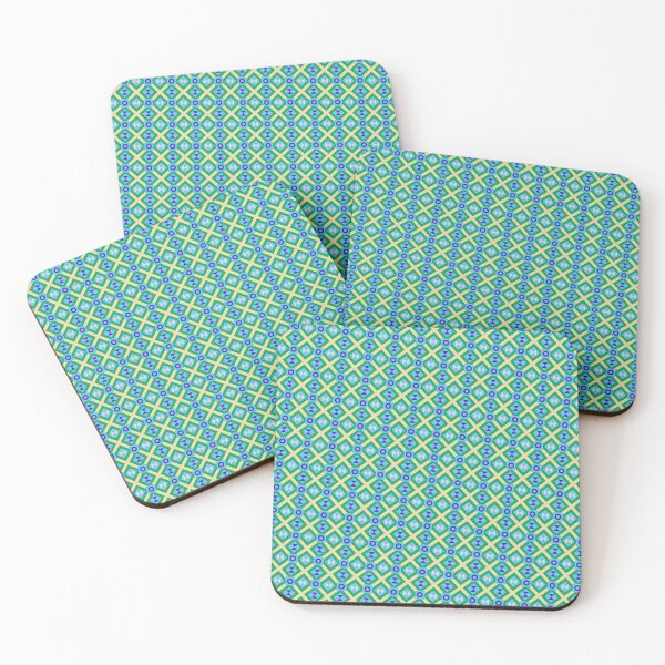 Item preview, Colorful Egyptian Square Block Infinite Pattern Endless Geometry designed and sold by EvergreenMotifs.