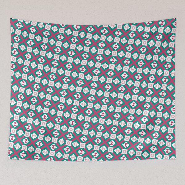 Item preview, Colorful Egyptian Square Block Infinite Pattern Endless Geometry designed and sold by EvergreenMotifs.