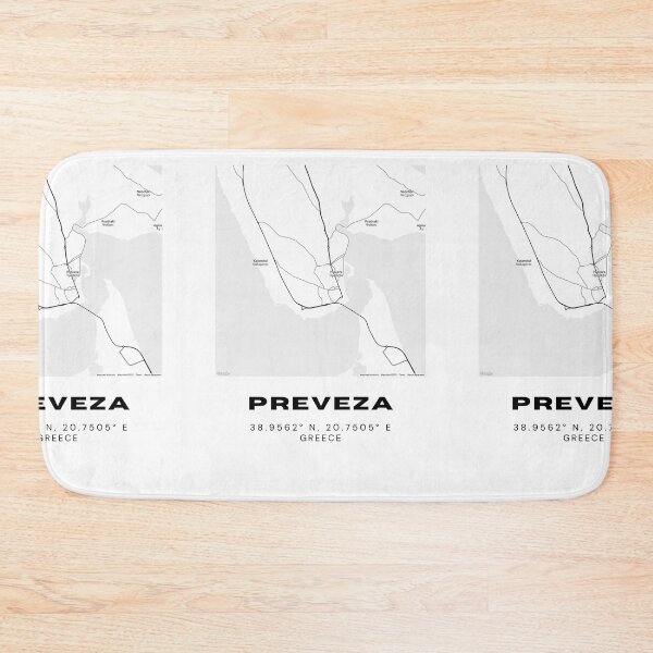 Item preview, Minimalist Black & White Preveza, Greece City Map designed and sold by RM-Journey.