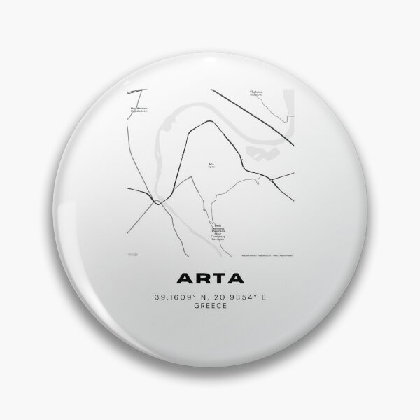 Item preview, Minimalist Black & White Arta, Greece City Map designed and sold by RM-Journey.
