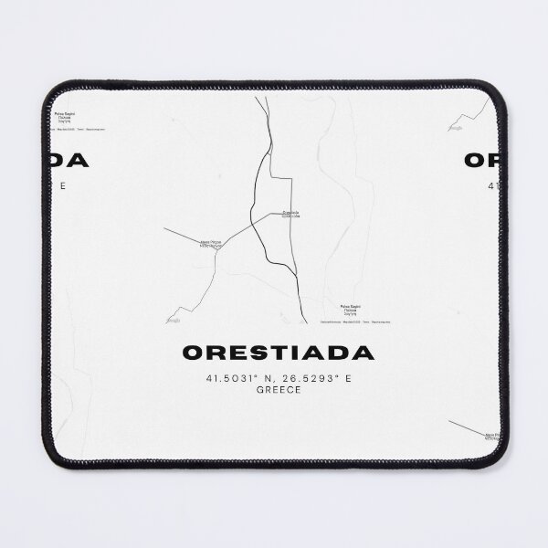 Item preview, Minimalist Black & White Orestiada, Greece City Map designed and sold by RM-Journey.