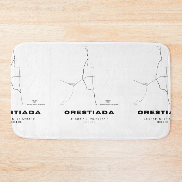 Item preview, Minimalist Black & White Orestiada, Greece City Map designed and sold by RM-Journey.