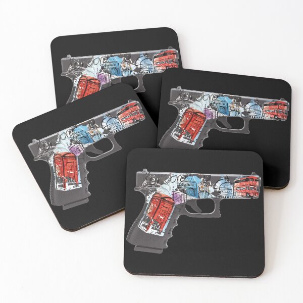 Item preview, PRINTS, MATS & MUGS LONDON GUN GUN LOGO UKPSA designed and sold by Usrbrands.