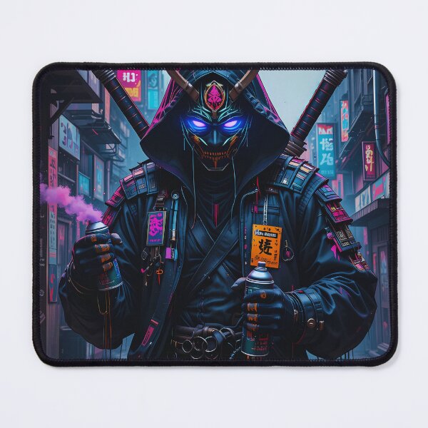 Item preview, Graffiti Samurai – Urban Warrior with Neon Street Style designed and sold by Dino-Lune.