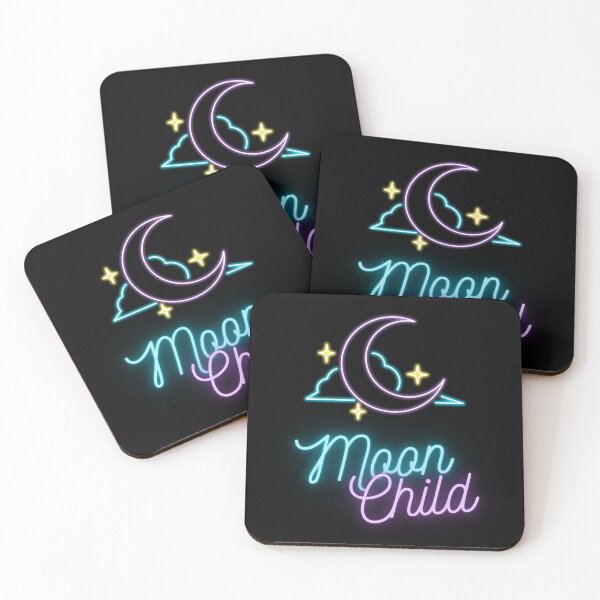 Artikelvorschau, Moon Child Neon entworfen und verkauft von Skelli Kitty & Friends.