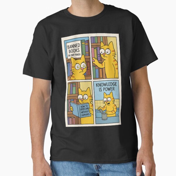 Item preview, Curious Cat Discovers Banned Book Power of Knowledge designed and sold by memememescat.