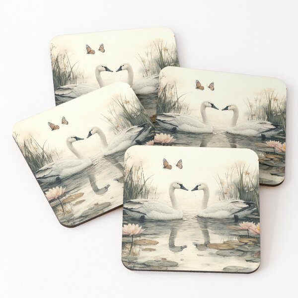 Item preview, Swan Serenade: The Whispering Waters of Affectionate Grace designed and sold by bloorose.