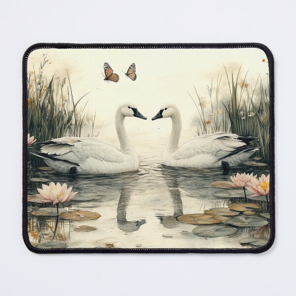 Item preview, Swan Serenade: The Whispering Waters of Affectionate Grace designed and sold by bloorose.