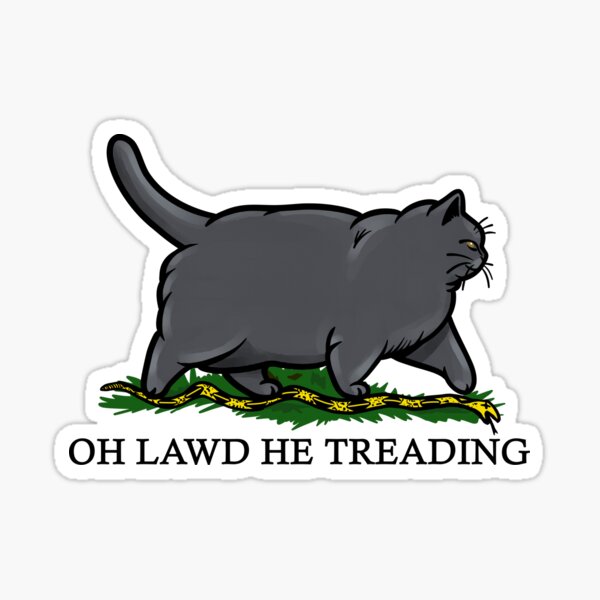 Item preview, Oh Lawd He Treading Chartreux Cat designed and sold by KilkennyCat Art.