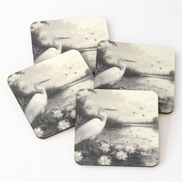 Item preview, Silvered Solitude: The Whispering Marsh of Lily and Heron designed and sold by bloorose.