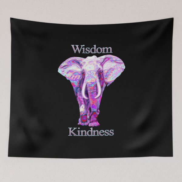 Item preview, Wisdom, Kindness quote, with elephant. designed and sold by MortalDesigns.