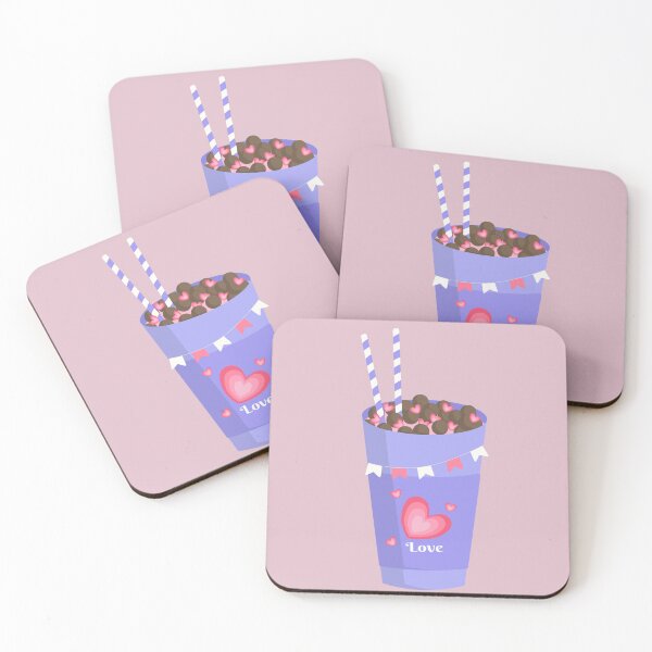 Item preview, Flat Design Illustration with Drink at Love Chocolate Balls designed and sold by AlginaPugachova.