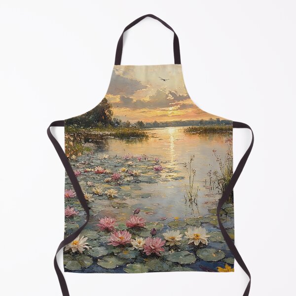 Item preview, Painted Sunset on Lily Pads: The Whispering Light of the Tranquil Mire designed and sold by bloorose.