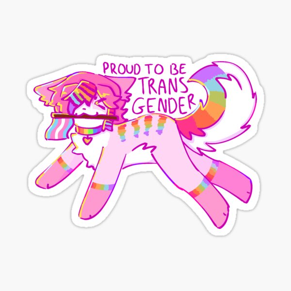 Item preview, Proud To Be Transgender Sparkle Dog designed and sold by MellohiDiscs.