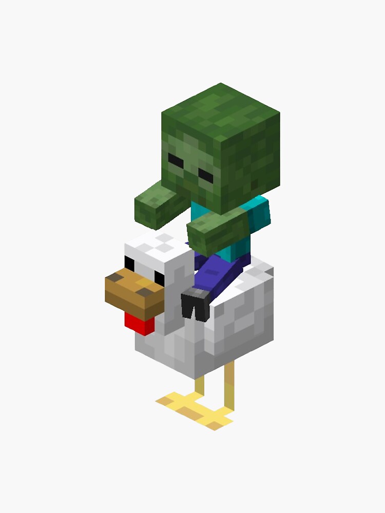Thumbnail 3 von 3, Sticker, Chicken Jockey Baby Zombie sitzt auf Huhn designt und verkauft von VeronikaKolev.
