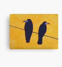 2 Rooks, 1 Wire Canvas Print