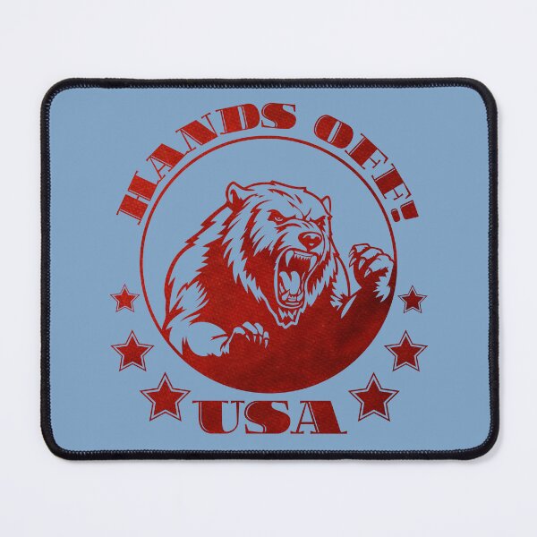 Item preview, Hands Off USA Grizzly Bear designed and sold by MALIKABO.