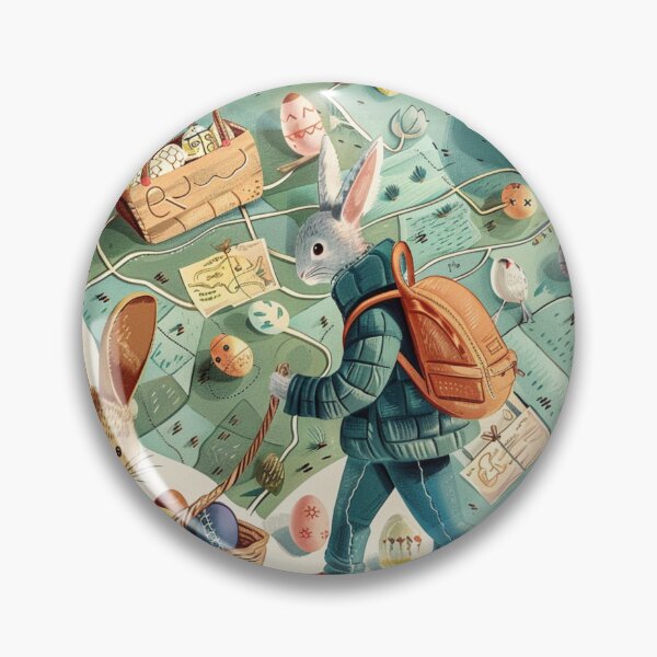 Item preview, "Little Eggplorer" – Kids Design with Bunny, Map, and Basket designed and sold by kurtulushstudio.