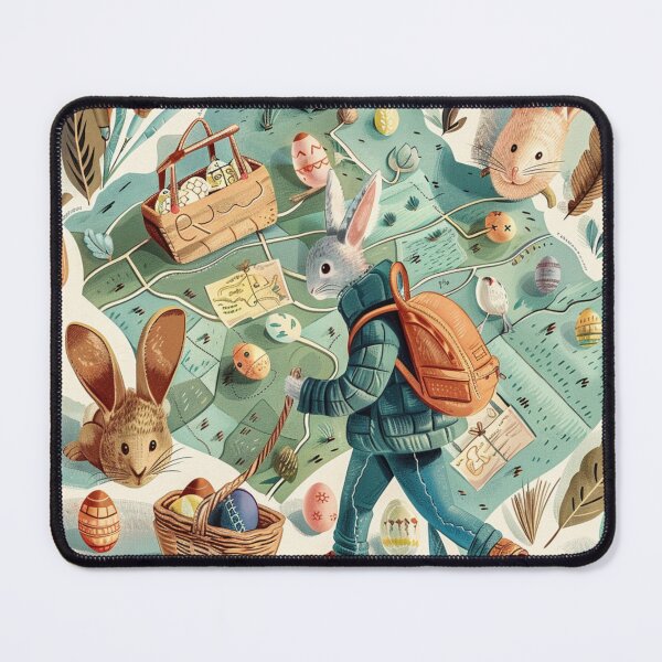 Item preview, "Little Eggplorer" – Kids Design with Bunny, Map, and Basket designed and sold by kurtulushstudio.
