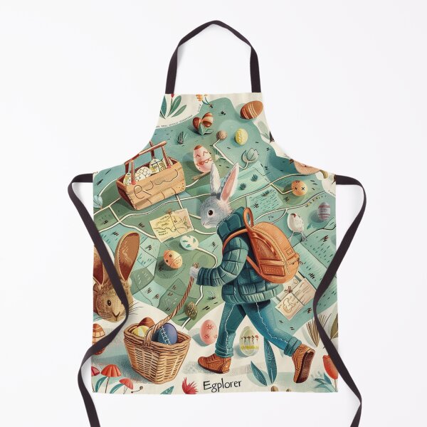 Item preview, "Little Eggplorer" – Kids Design with Bunny, Map, and Basket designed and sold by kurtulushstudio.